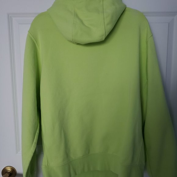 Nike NSW Club Floral Embroidered Logo Green Fleece Pullover Hoodie - Picture 3 of 10